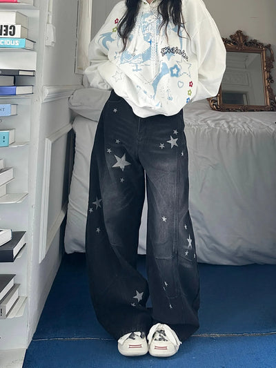 Y2K Star Baggy Jeans