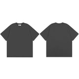 Solid Black Summer Cotton Short T-Shirt