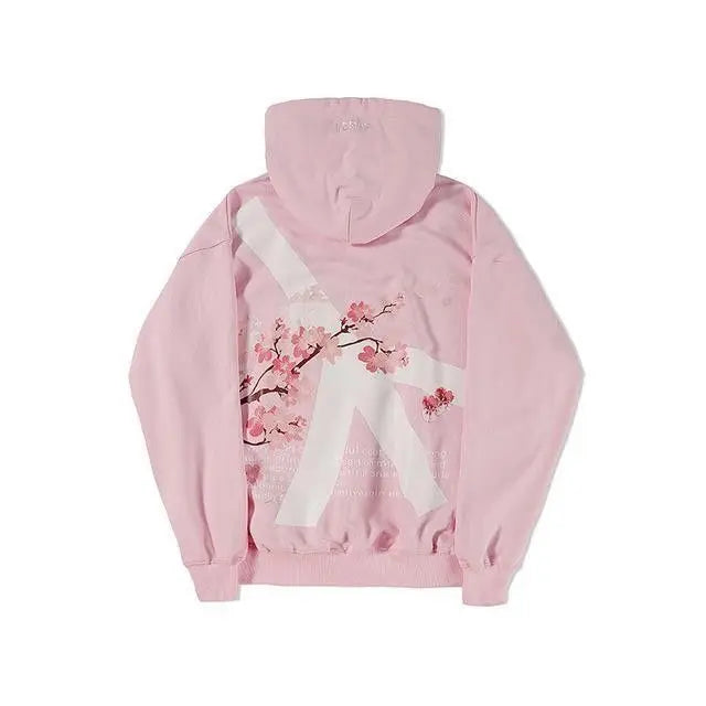 Cherry Blossom Print Oversized Hoodie