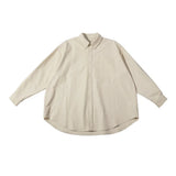Camisa informal de algodón liso de corte holgado