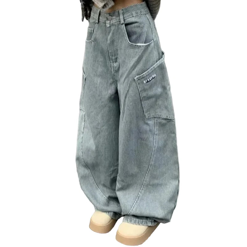 Wide Leg Striped Vintage Pants