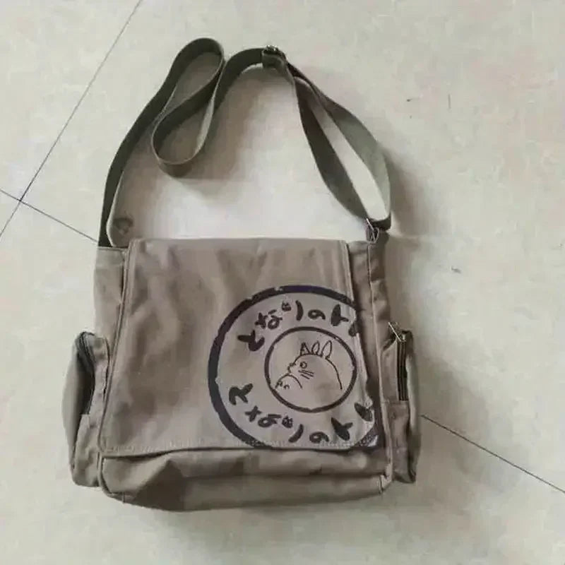 Bolso bandolera grande de lona vintage