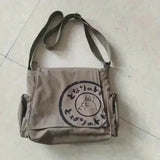 Bolso bandolera grande de lona vintage