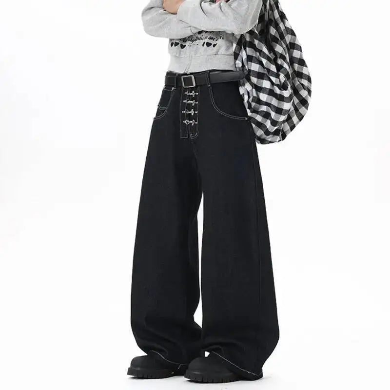 Buckle Wide Leg Jeans