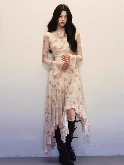 Fairycore Butterfly Off Shoulder Midi Dress