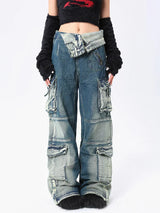 High Waist Cargo Jeans
