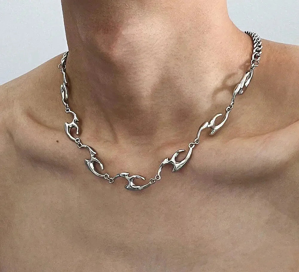 Cyperpunk Titanium Steel Necklace