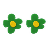 Pendientes vintage de flor acrílica