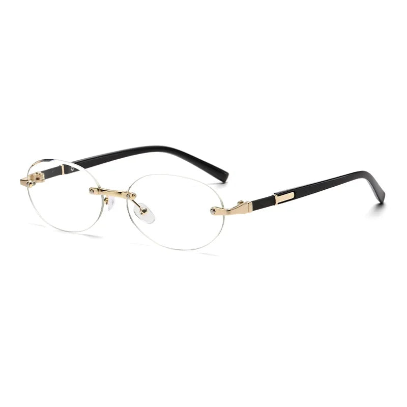 Luxury Oval Frame Metal Sunglasses