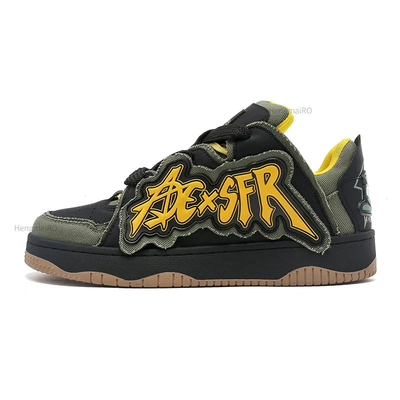 Retro Alphabet School Sneakers