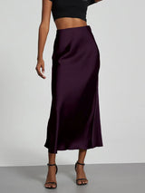 Y2K Chic High Waist Satin Party Skirt