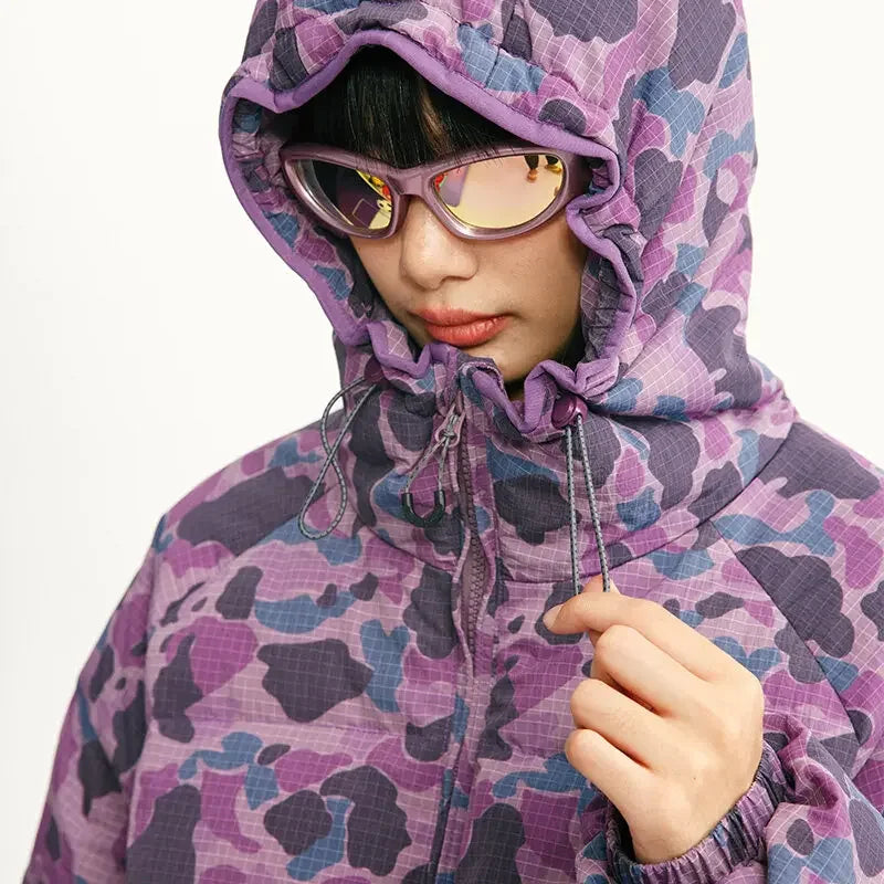 Camouflage Hooded Puffer Jacket