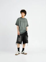 Trendy Ripped Patchwork Distressed Denim Jorts