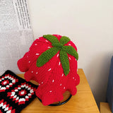 Handmade Crochet Cute Red Strawberry Hat