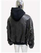 Acubi Vintage Faux Suede Hoodie
