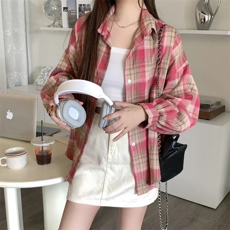 Stylish Black Plaid Flannel Jacket T-Shirt