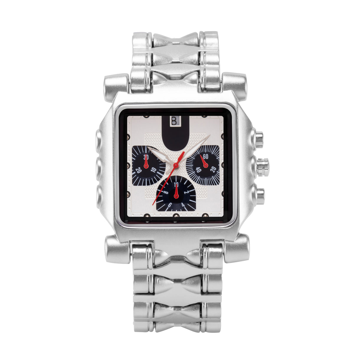 Y2K Retro Stainless Steel Band Sports Wristwatch