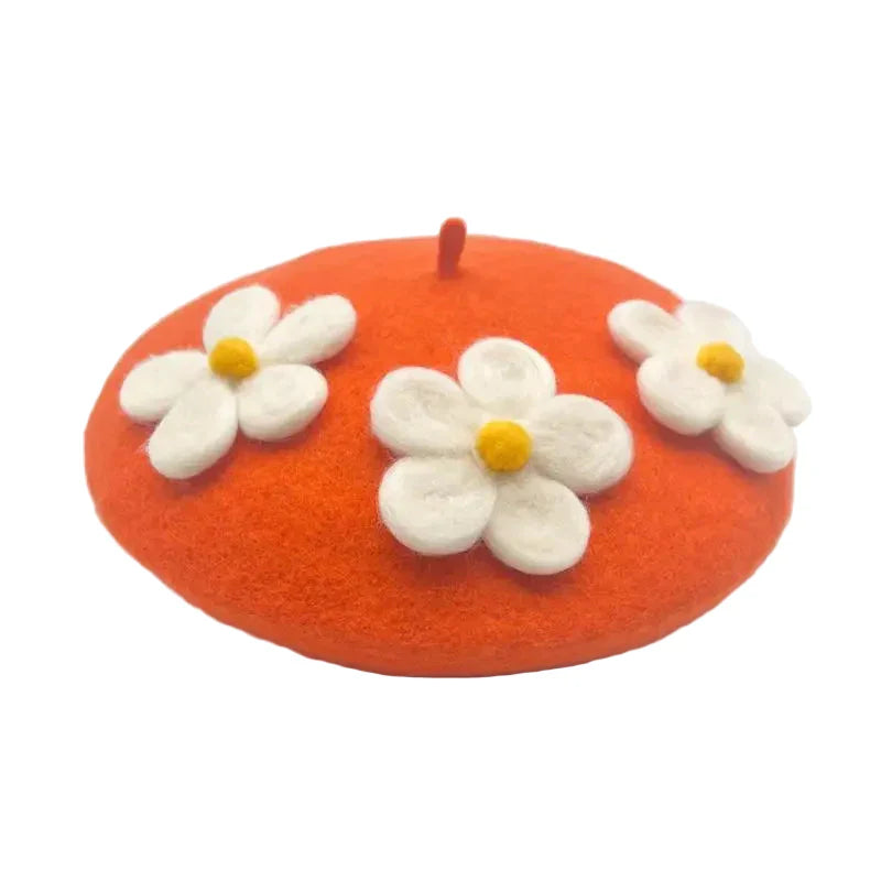 Daisy Crochet Beret