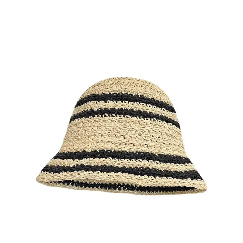 Strip Sunshade Bucket Hat