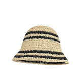 Strip Sunshade Bucket Hat