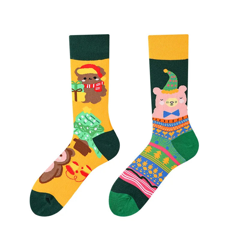 Cartoon Irregular Style Colorful Breathable Unisex Socks