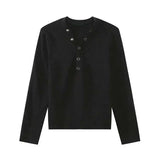 Knitting V-Neck Slim Fit T-Shirt