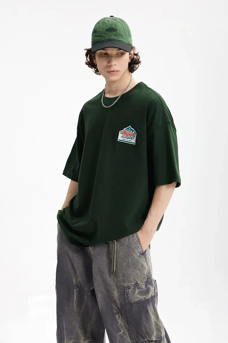 Nature Print Mountain T-Shirt