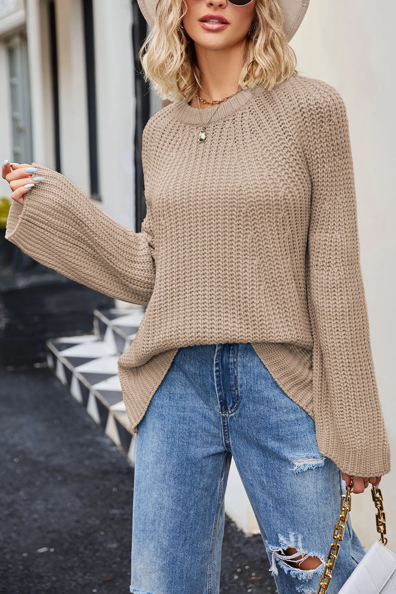 Soft Girl Cozy Oversized Knitted Sweater