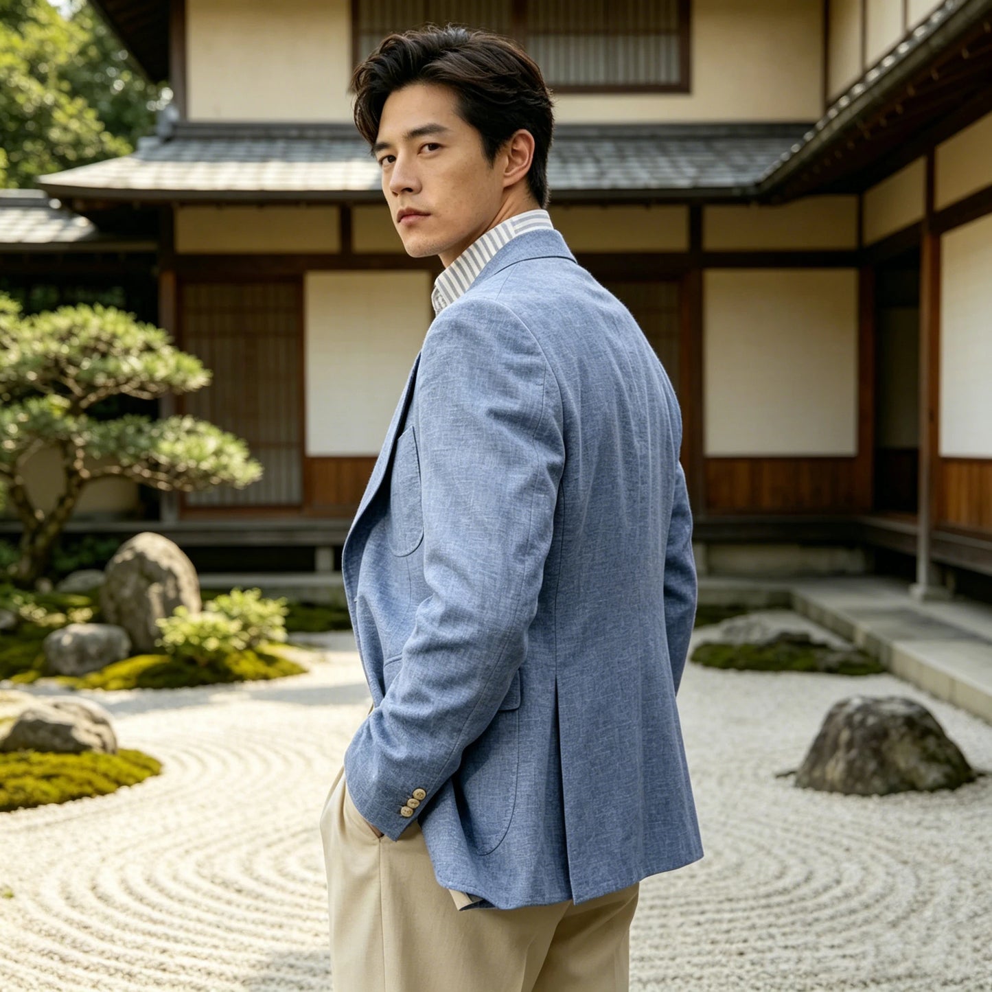 Men's Linen Casual Blazer