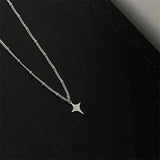 Y2K Star Silver Necklace