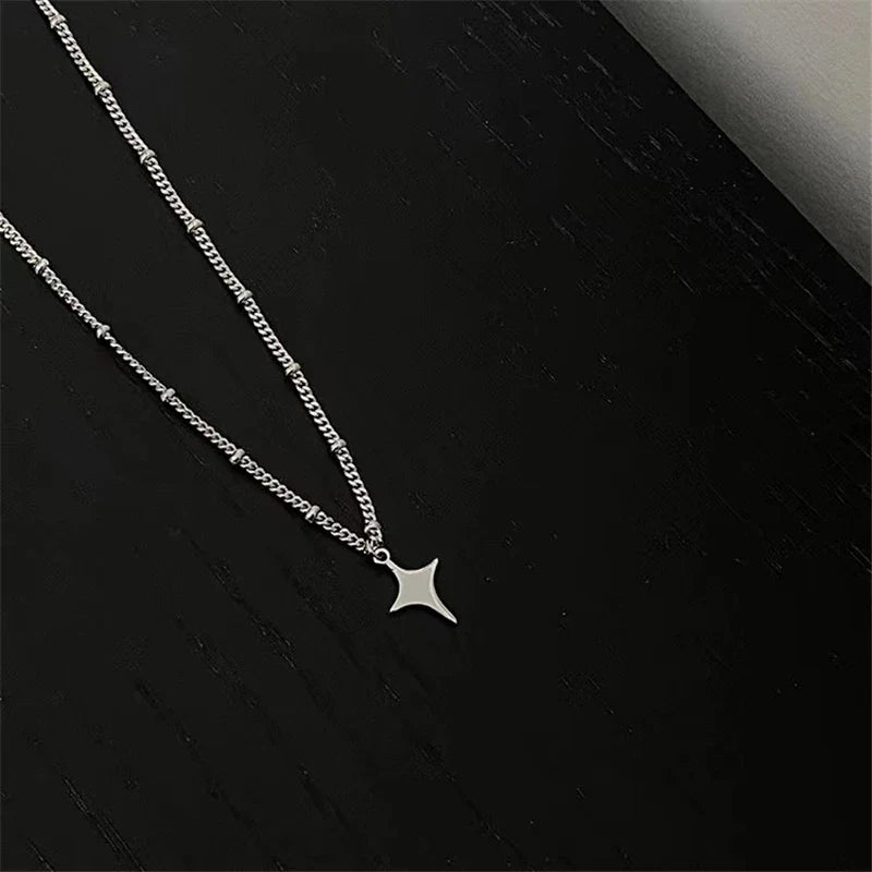 Y2K Star Silver Necklace
