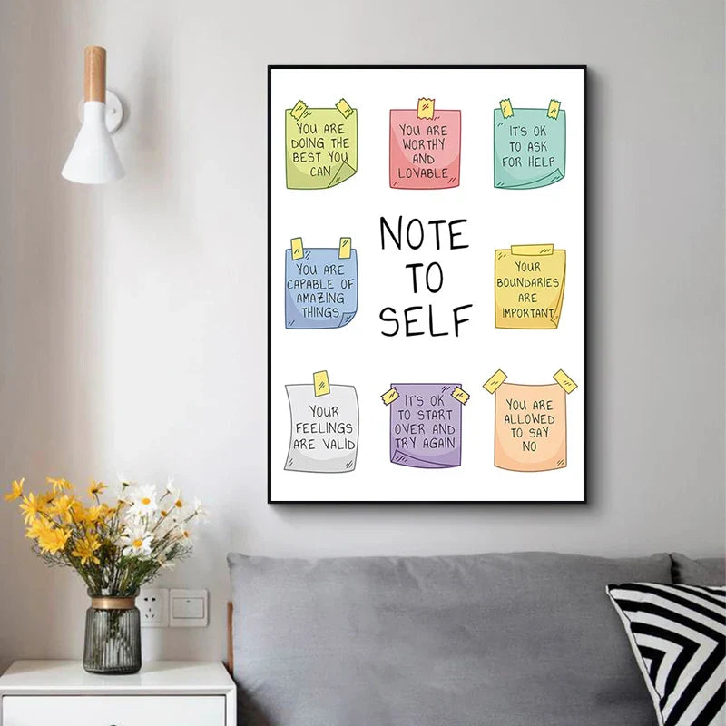 Mental Health Inspiring Quote Poster