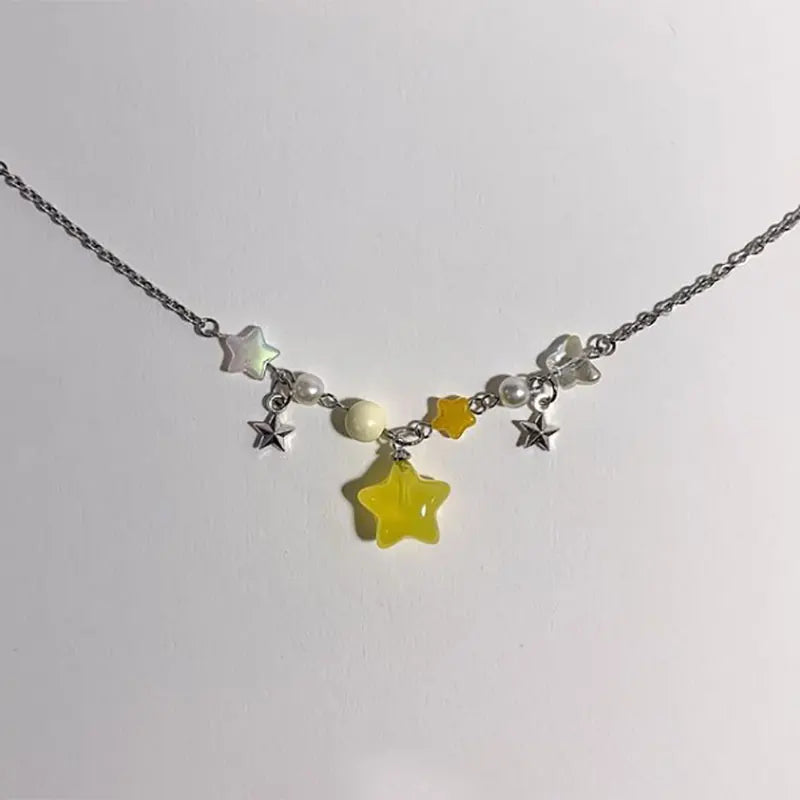 Starry Exquisite Beaded Pendant Necklace