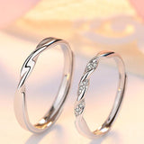 Vintage Shiny Sterling Couple Ring