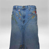 Embroidered Floral Y2K Jeans