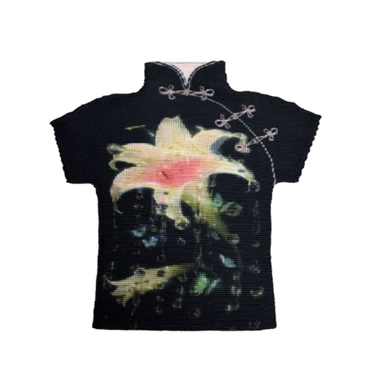 Y2K Slim Half Collar Top