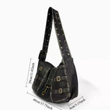 Y2K PU Leather Shoulder Bag