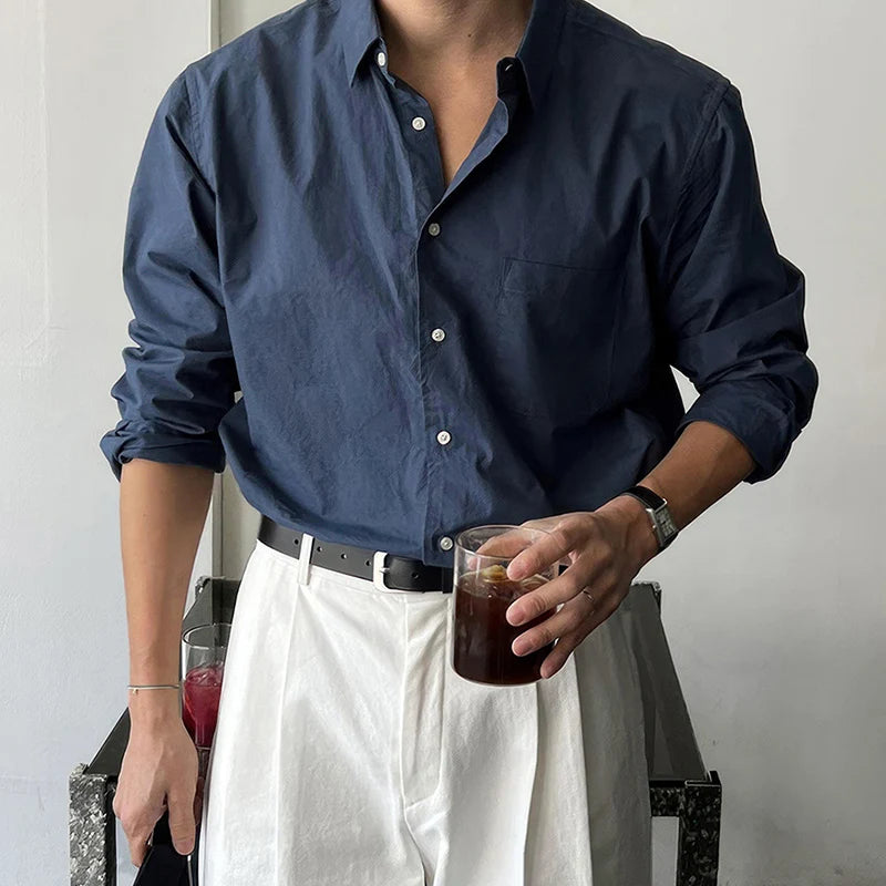 Old Money Men's Linen Long Sleeve Shirt