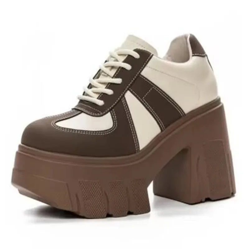 Color Block High Heels Shoes
