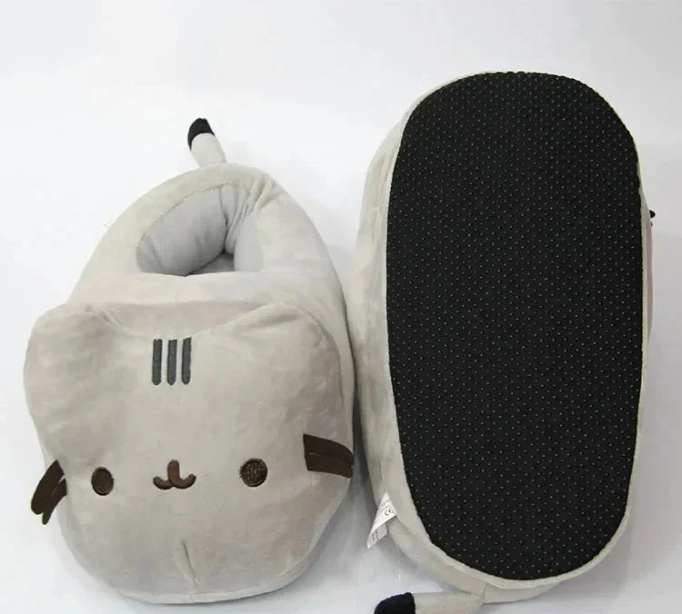 Cute Cat Fluffy Winter Indoor Slippers