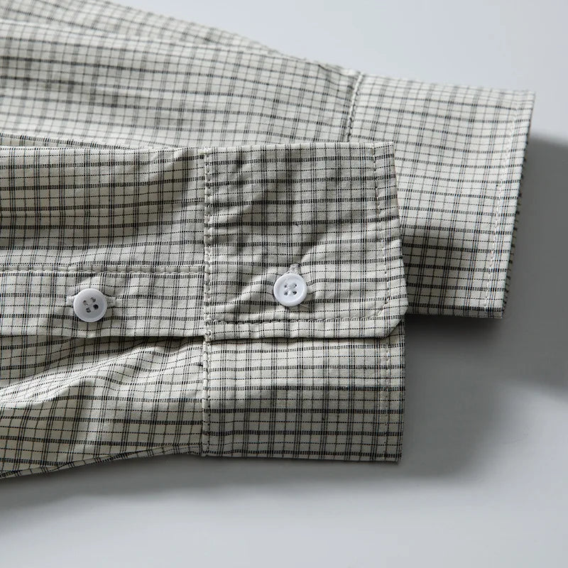 Oversized Plaid Lapel Casual Shirt