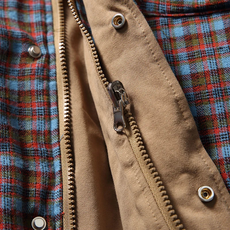 Chaqueta Acolchada Reversible de Algodón Vintage