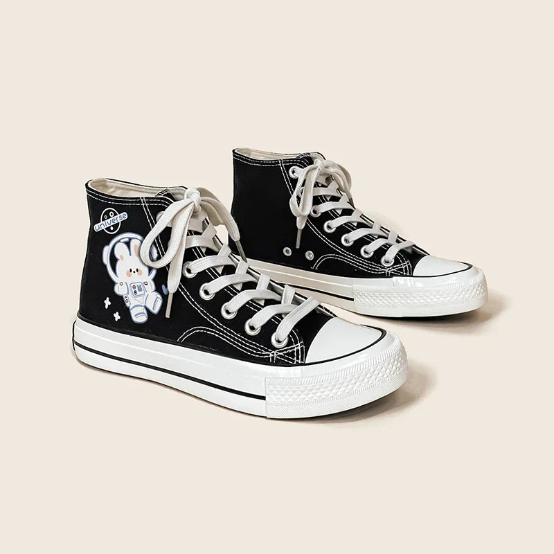Cute Rabbit Student Canvas Shoes
