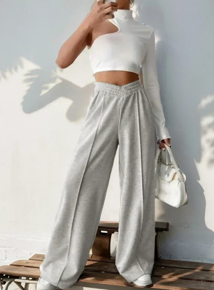 Low Rise Elastic Waist Pants