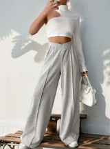Low Rise Elastic Waist Pants