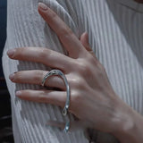 Cyperpunk Geometric Ring