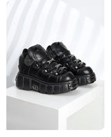 Gothic Platform Leather Sneakers