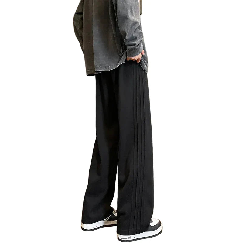 Straight Leg Stripped Drawstring Sweatpants