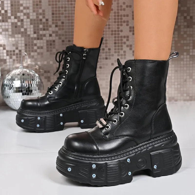 Grunge Ankle Black Boots