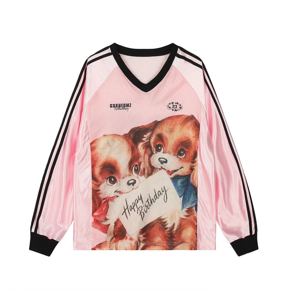 Cartoon Puppies Skater Long Sleeve T-Shirt